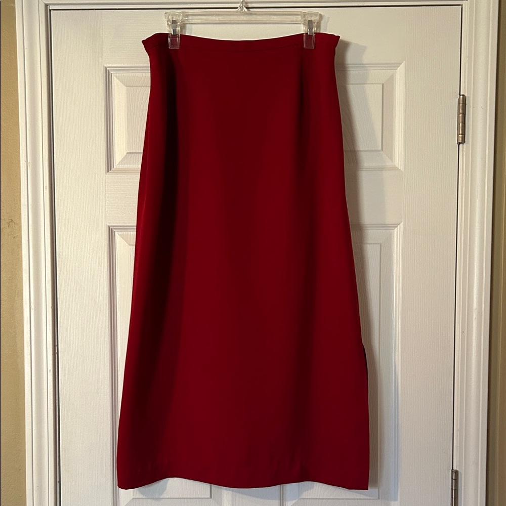 Laura Scott Classic Red A-Line Skirt